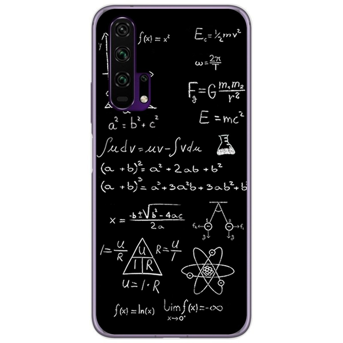 Funda Gel Tpu para Huawei Honor 20 Pro diseño Formulas Dibujos