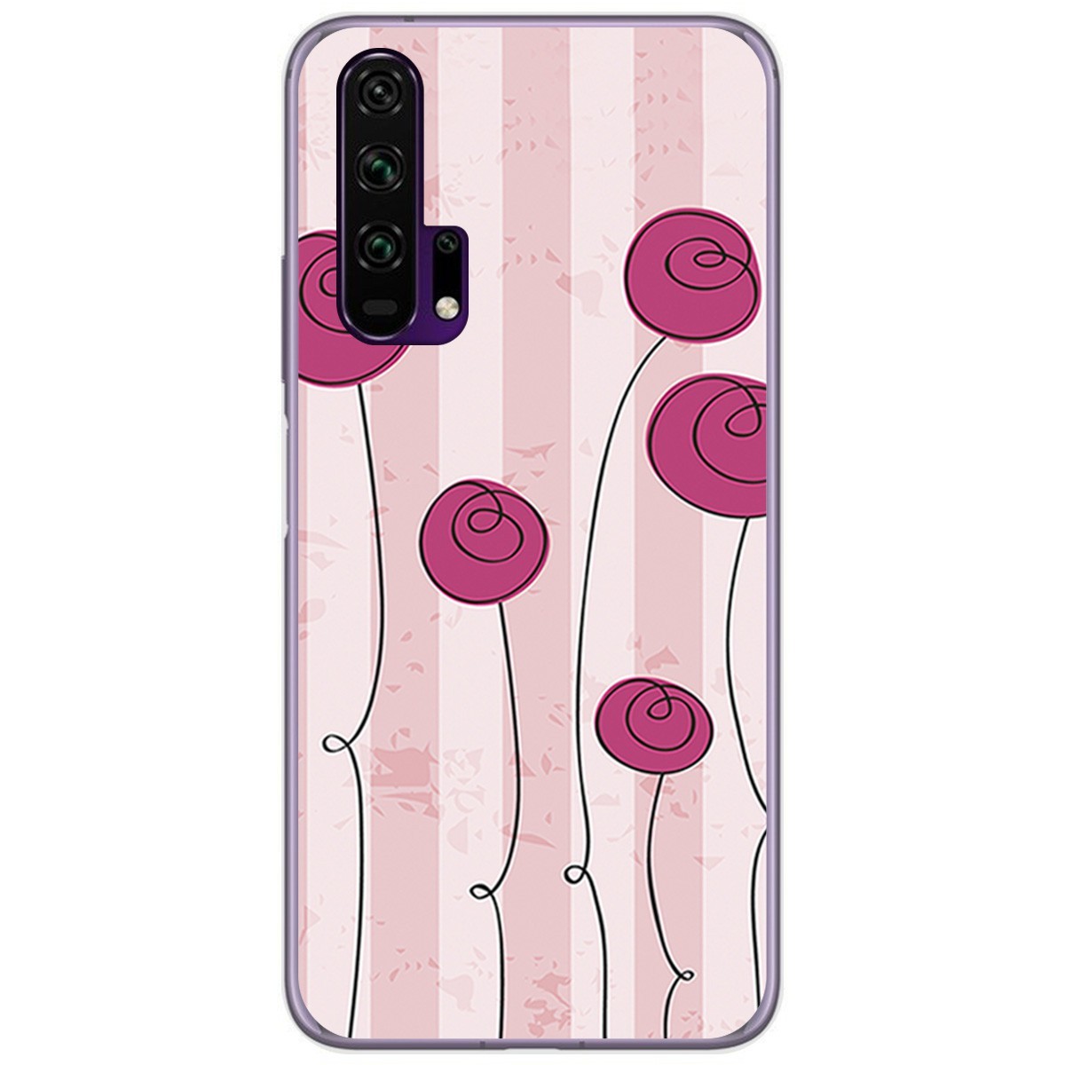 Funda Gel Tpu para Huawei Honor 20 Pro diseño Flores Vintage Dibujos