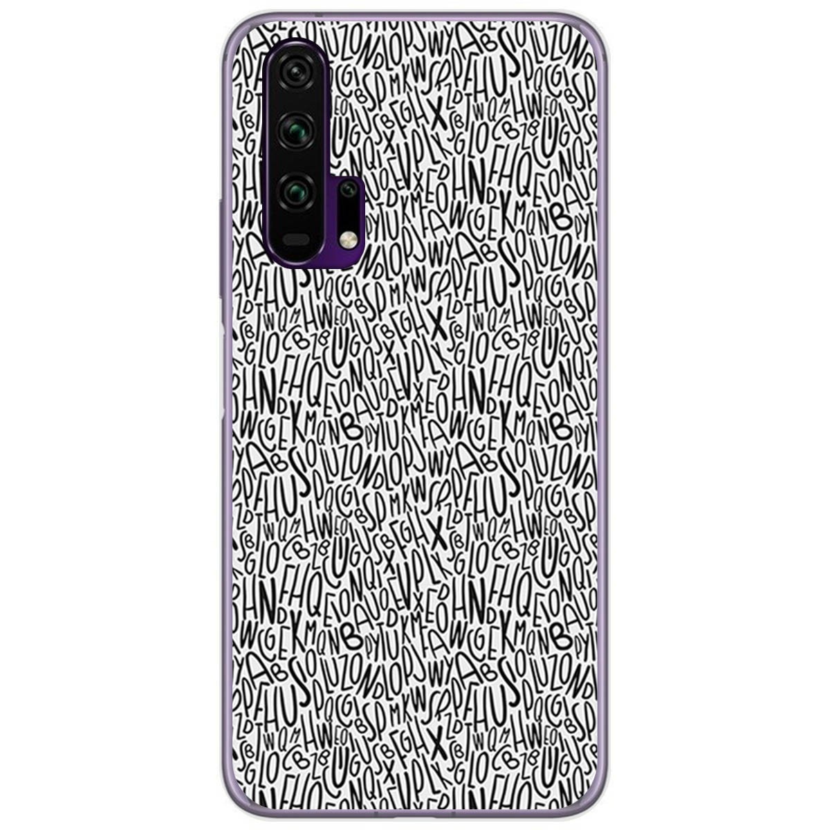 Funda Gel Tpu para Huawei Honor 20 Pro diseño Letras Dibujos