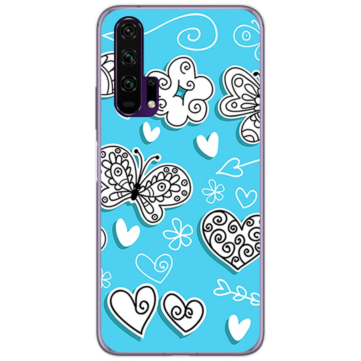 Funda Gel Tpu para Huawei Honor 20 Pro diseño Mariposas Dibujos