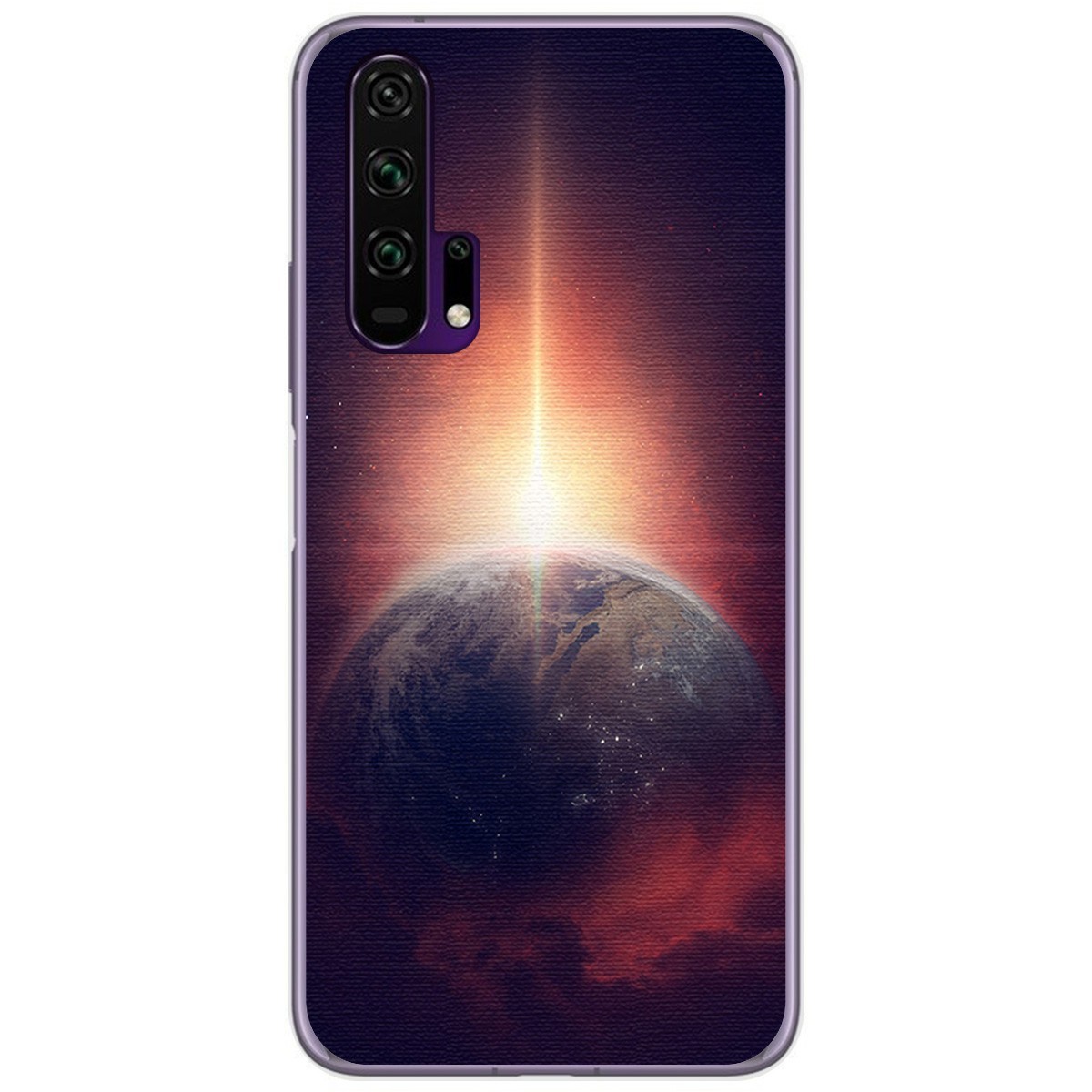 Funda Gel Tpu para Huawei Honor 20 Pro diseño Tierra Dibujos