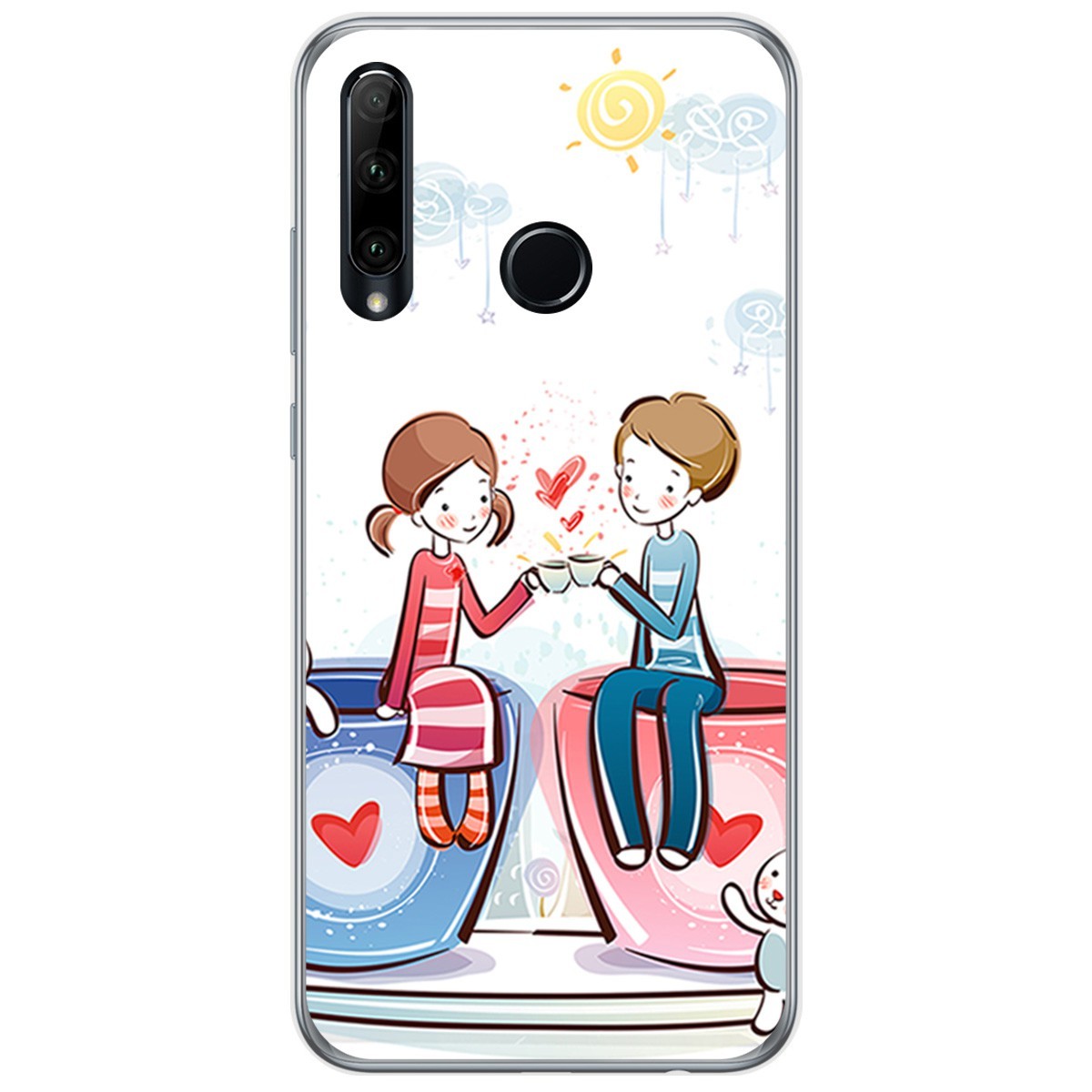 Funda Gel Tpu para Huawei Honor 20 Lite diseño Café Dibujos