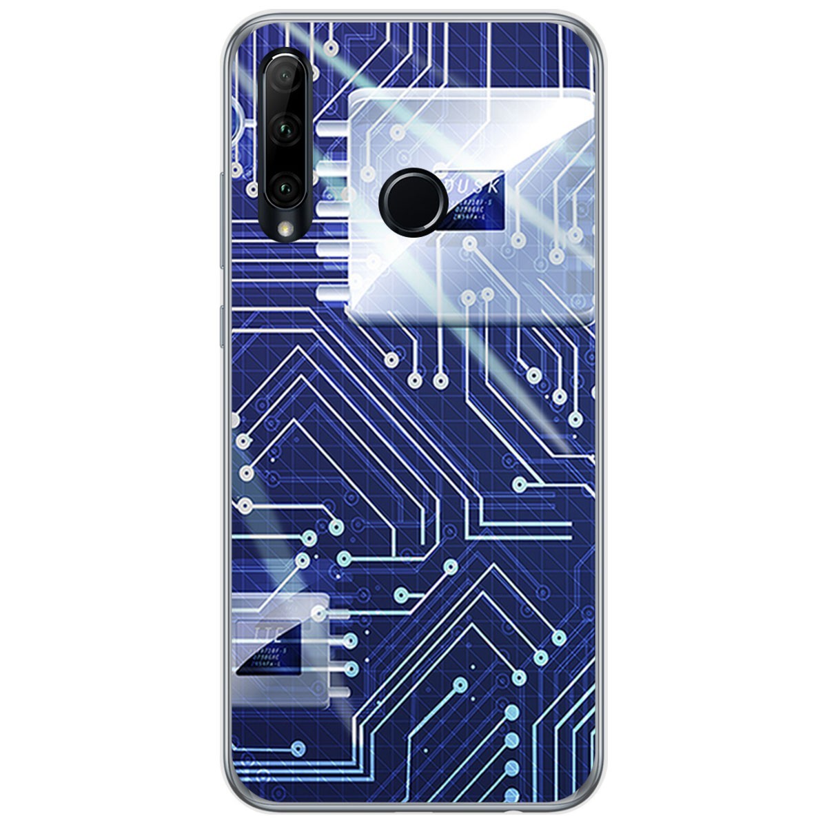 Funda Gel Tpu para Huawei Honor 20 Lite diseño Circuito Dibujos