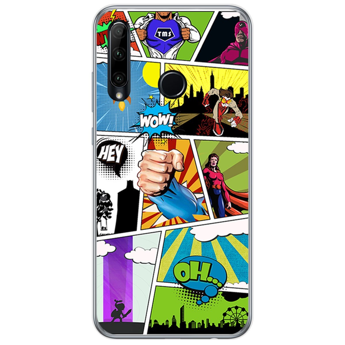 Funda Gel Tpu para Huawei Honor 20 Lite diseño Comic Dibujos