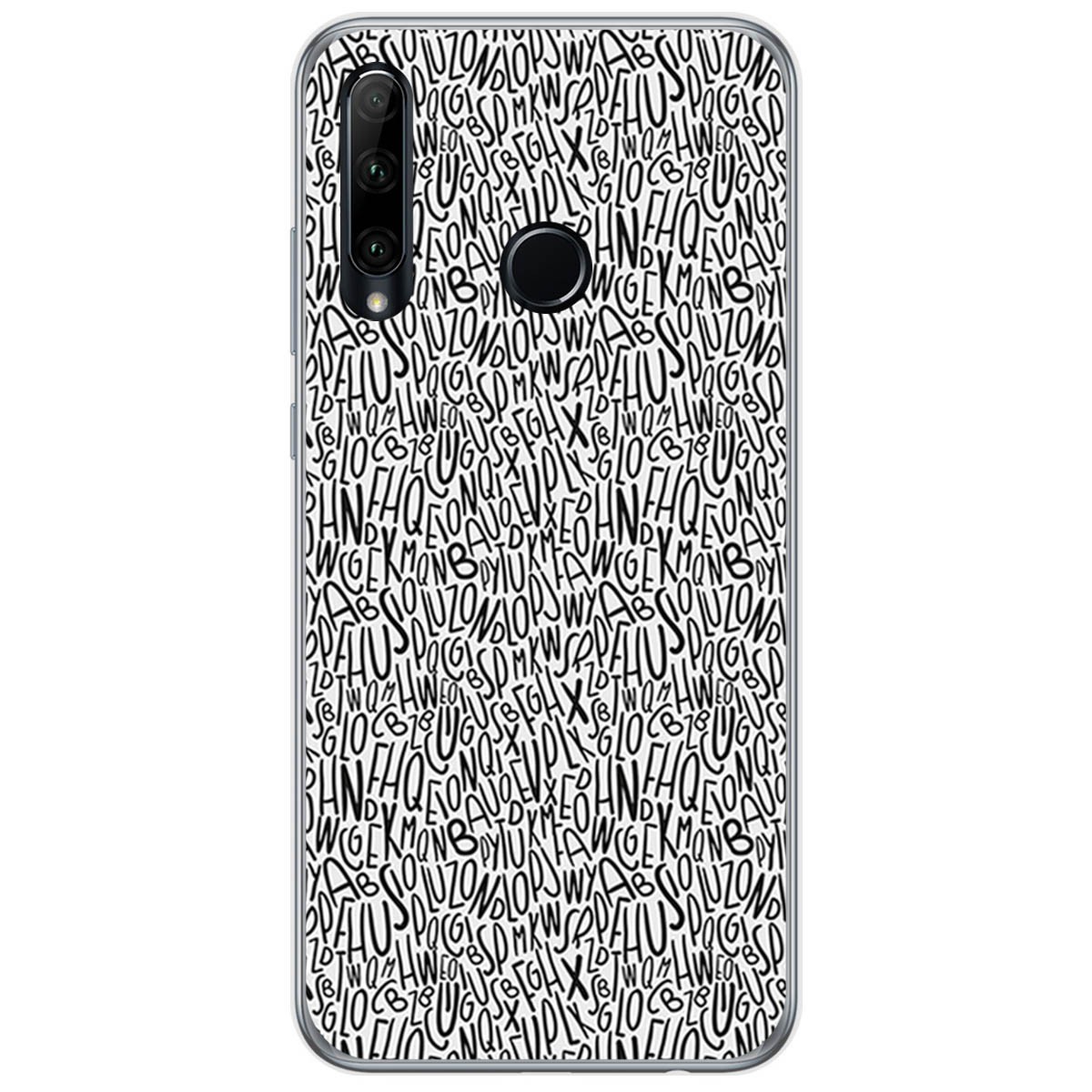 Funda Gel Tpu para Huawei Honor 20 Lite diseño Letras Dibujos