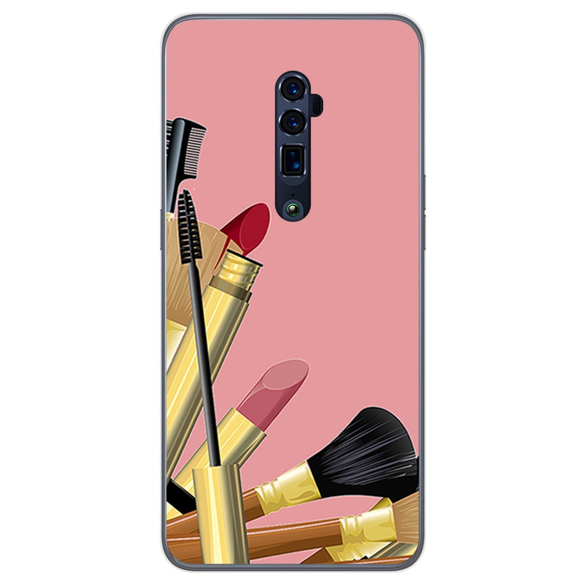 Funda Gel Tpu para Oppo Reno 10x Zoom diseño Brochas Dibujos