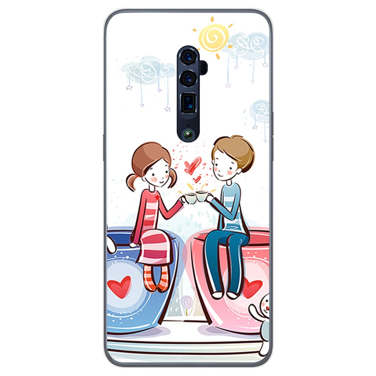 Funda Gel Tpu para Oppo Reno 10x Zoom diseño Café Dibujos