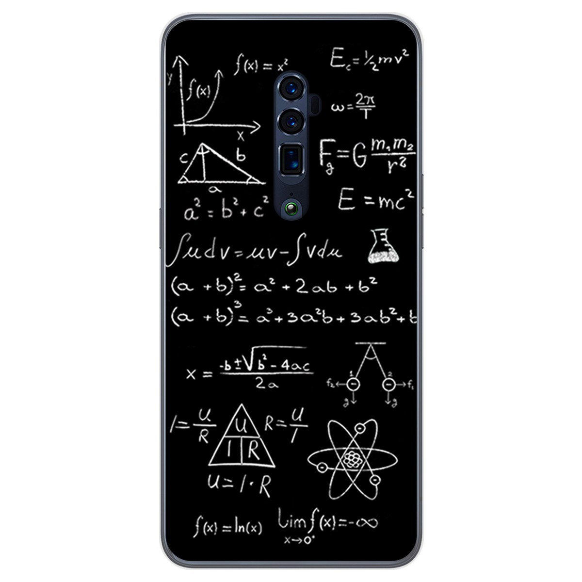 Funda Gel Tpu para Oppo Reno 10x Zoom diseño Formulas Dibujos