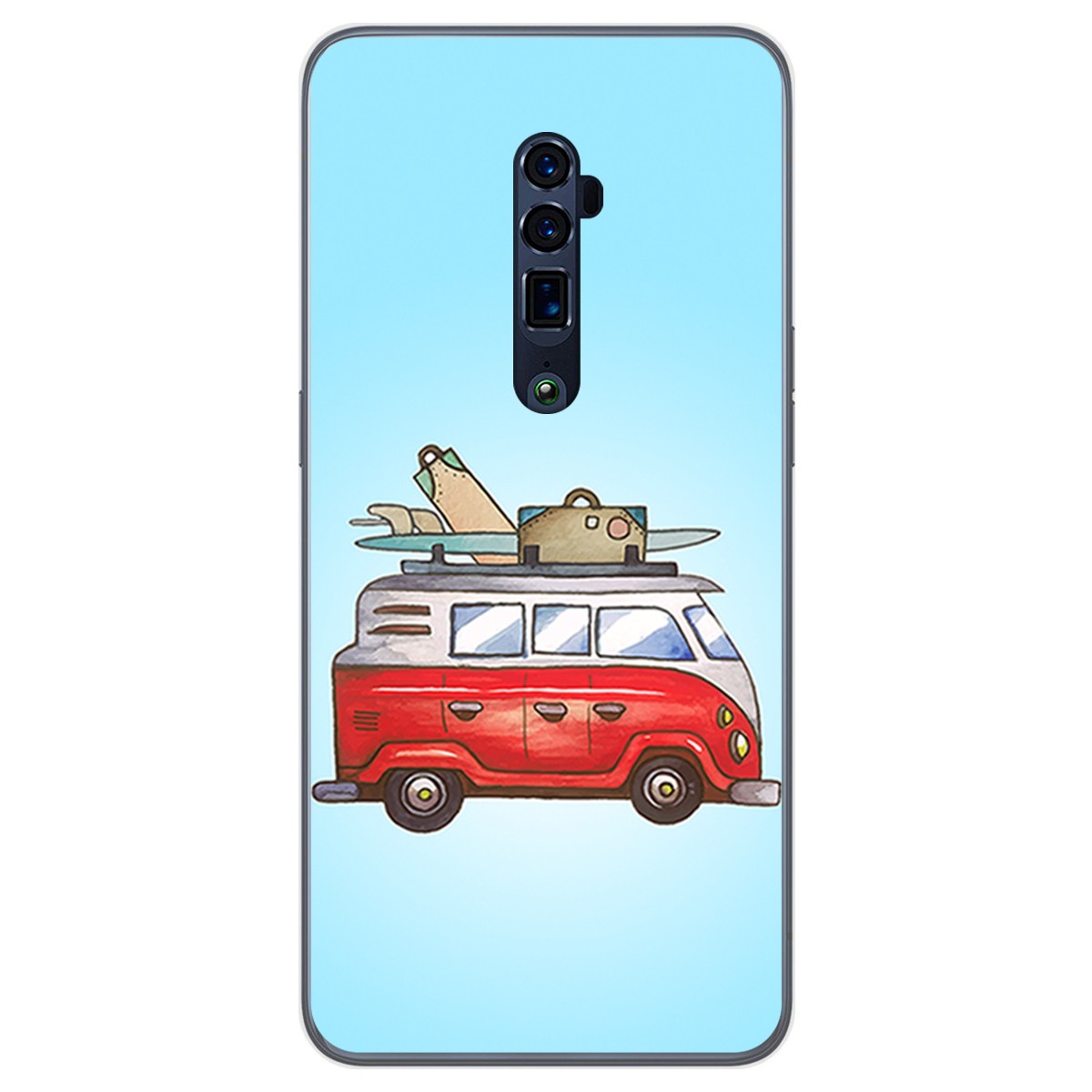 Funda Gel Tpu para Oppo Reno 10x Zoom diseño Furgoneta Dibujos
