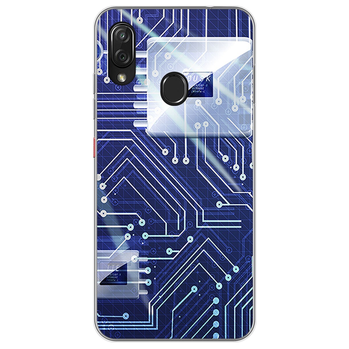 Funda Gel Tpu para Zte Blade V10 vita / Orange Neva Play diseño Circuito Dibujos