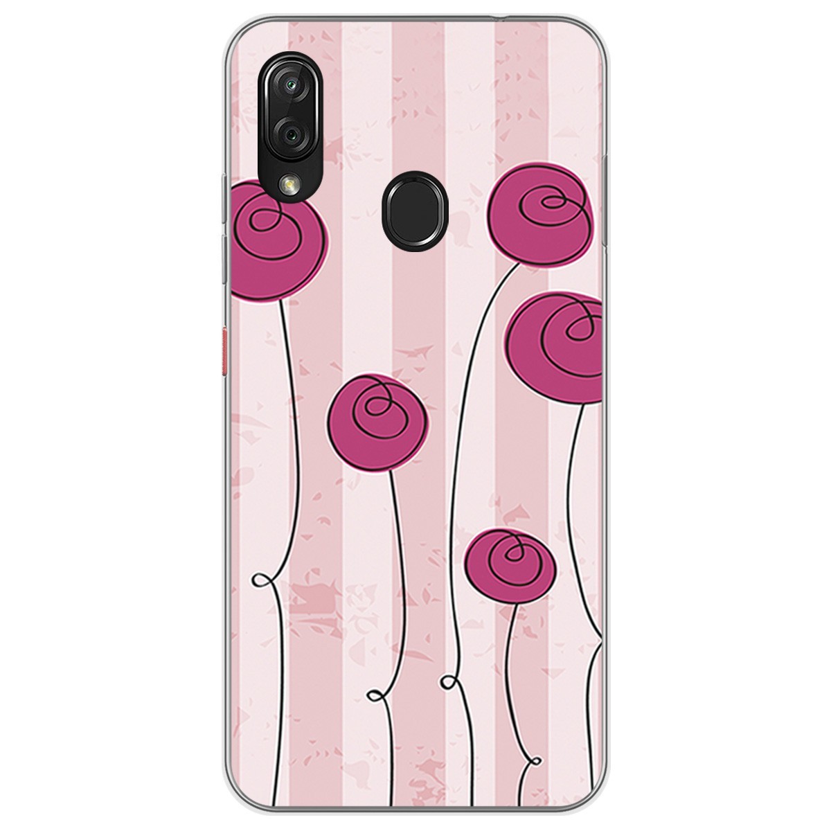 Funda Gel Tpu para Zte Blade V10 vita / Orange Neva Play diseño Flores Vintage Dibujos
