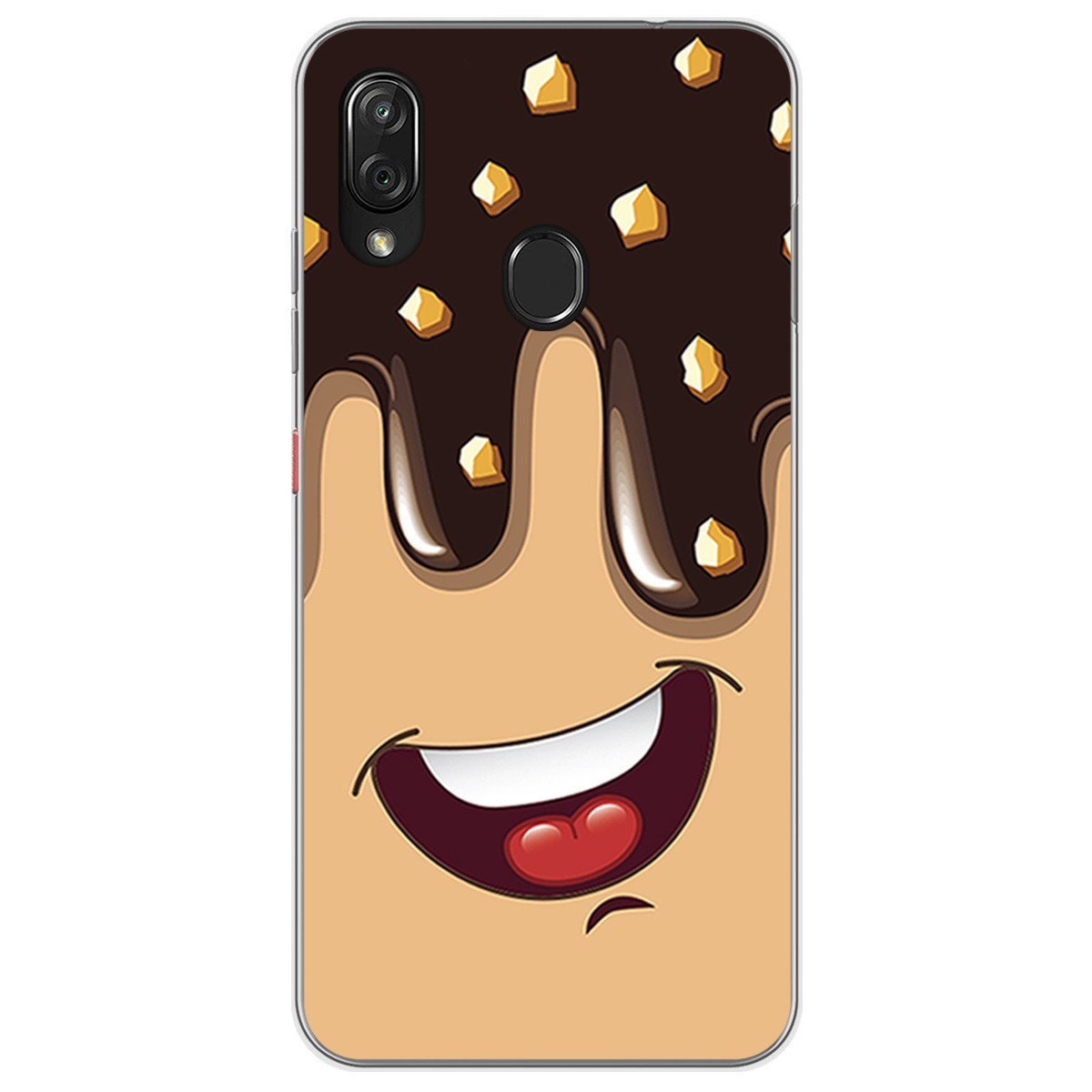 Funda Gel Tpu para Zte Blade V10 vita / Orange Neva Play diseño Helado Chocolate Dibujos
