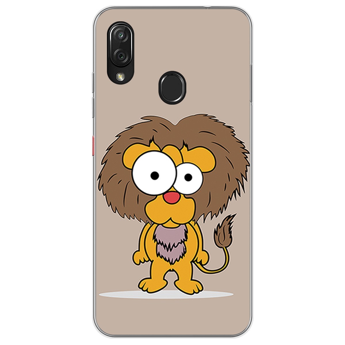 Funda Gel Tpu para Zte Blade V10 vita / Orange Neva Play diseño Leon Dibujos