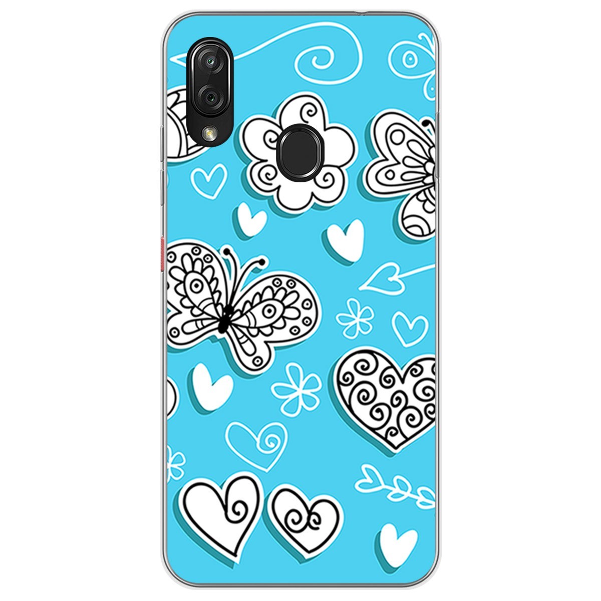 Funda Gel Tpu para Zte Blade V10 vita / Orange Neva Play diseño Mariposas Dibujos