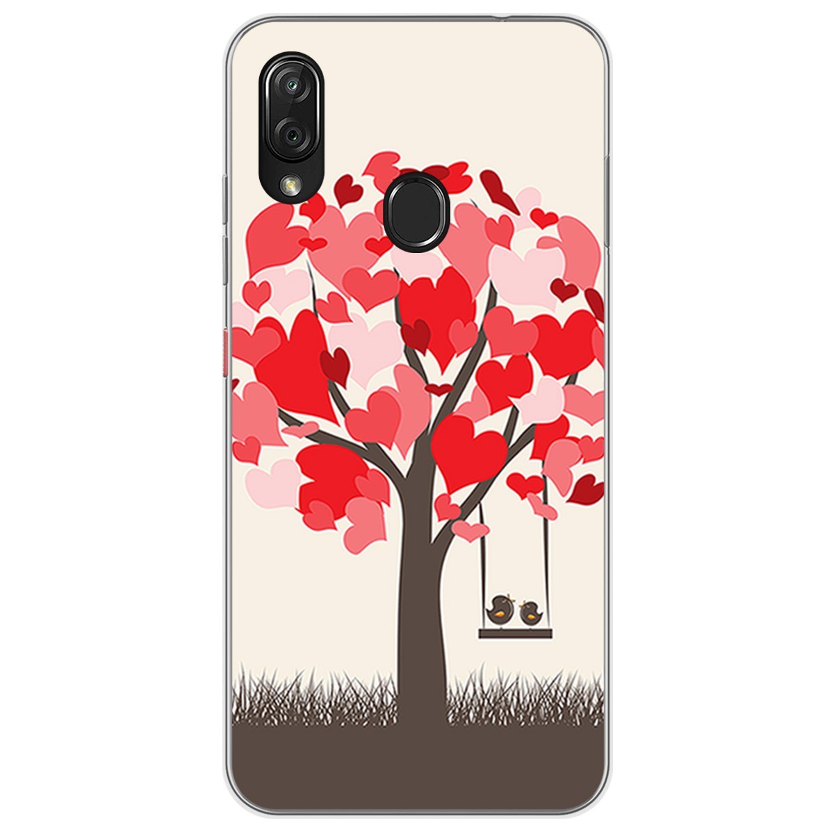 Funda Gel Tpu para Zte Blade V10 vita / Orange Neva Play diseño Pajaritos Dibujos