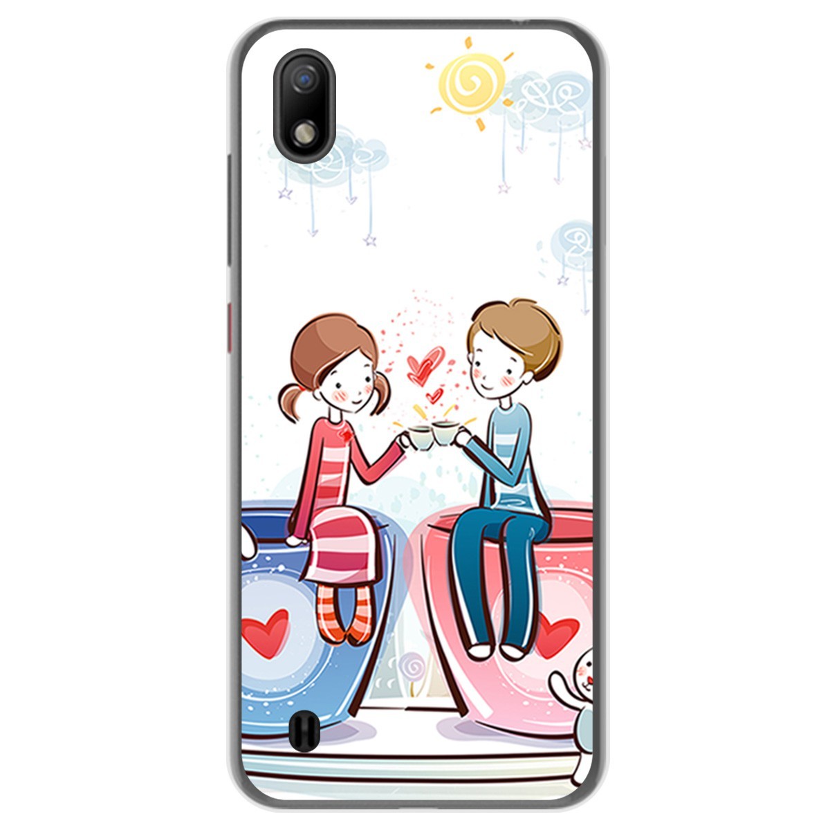 Funda Gel Tpu para ZTE Blade A7 (2019) diseño Café Dibujos