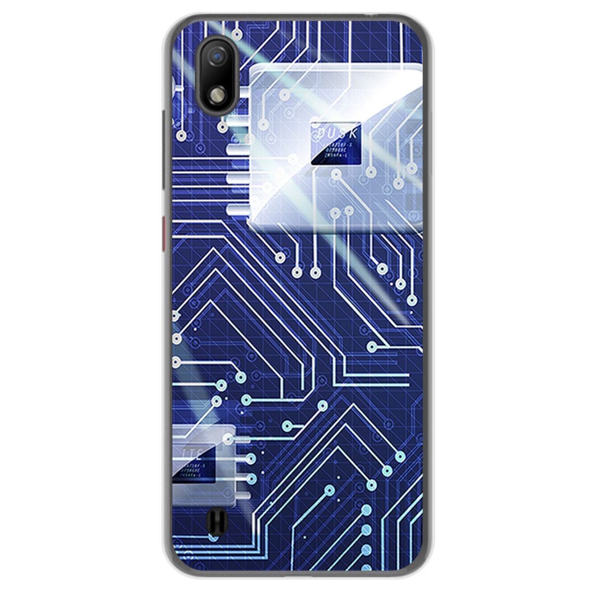Funda Gel Tpu para ZTE Blade A7 (2019) diseño Circuito Dibujos