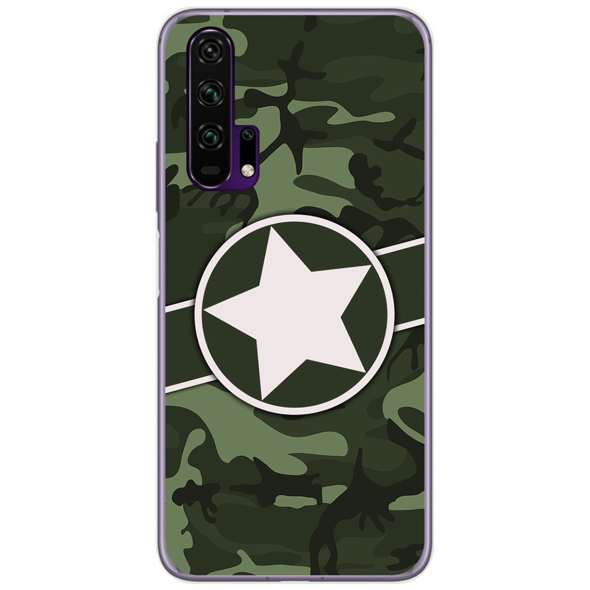 Funda Gel Tpu para Huawei Honor 20 Pro diseño Camuflaje 01 Dibujos