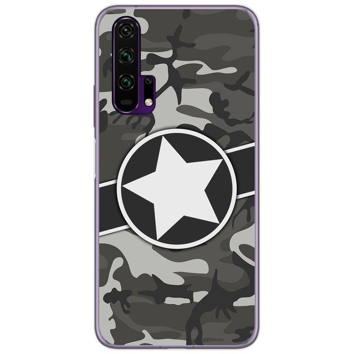 Funda Gel Tpu para Huawei Honor 20 Pro diseño Camuflaje 02 Dibujos