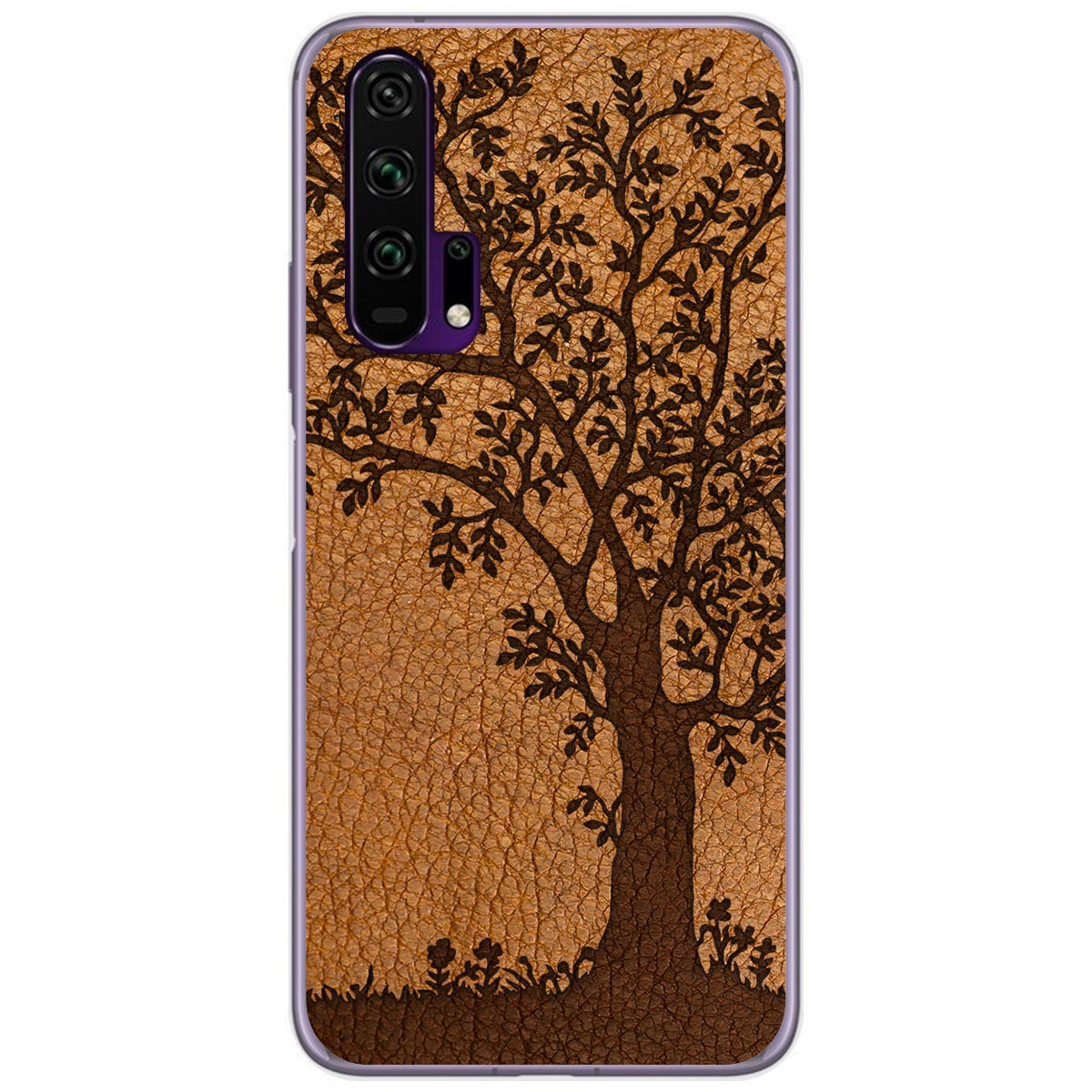Funda Gel Tpu para Huawei Honor 20 Pro diseño Cuero 03 Dibujos