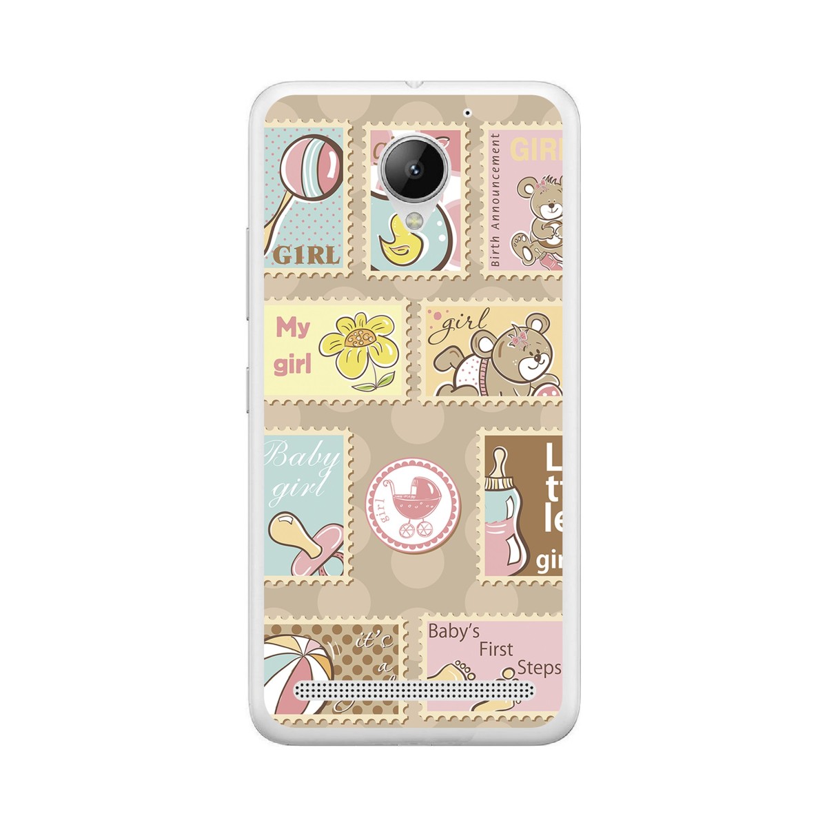 Funda Gel Tpu para Lenovo Moto C2 Diseño Sellos Dibujos