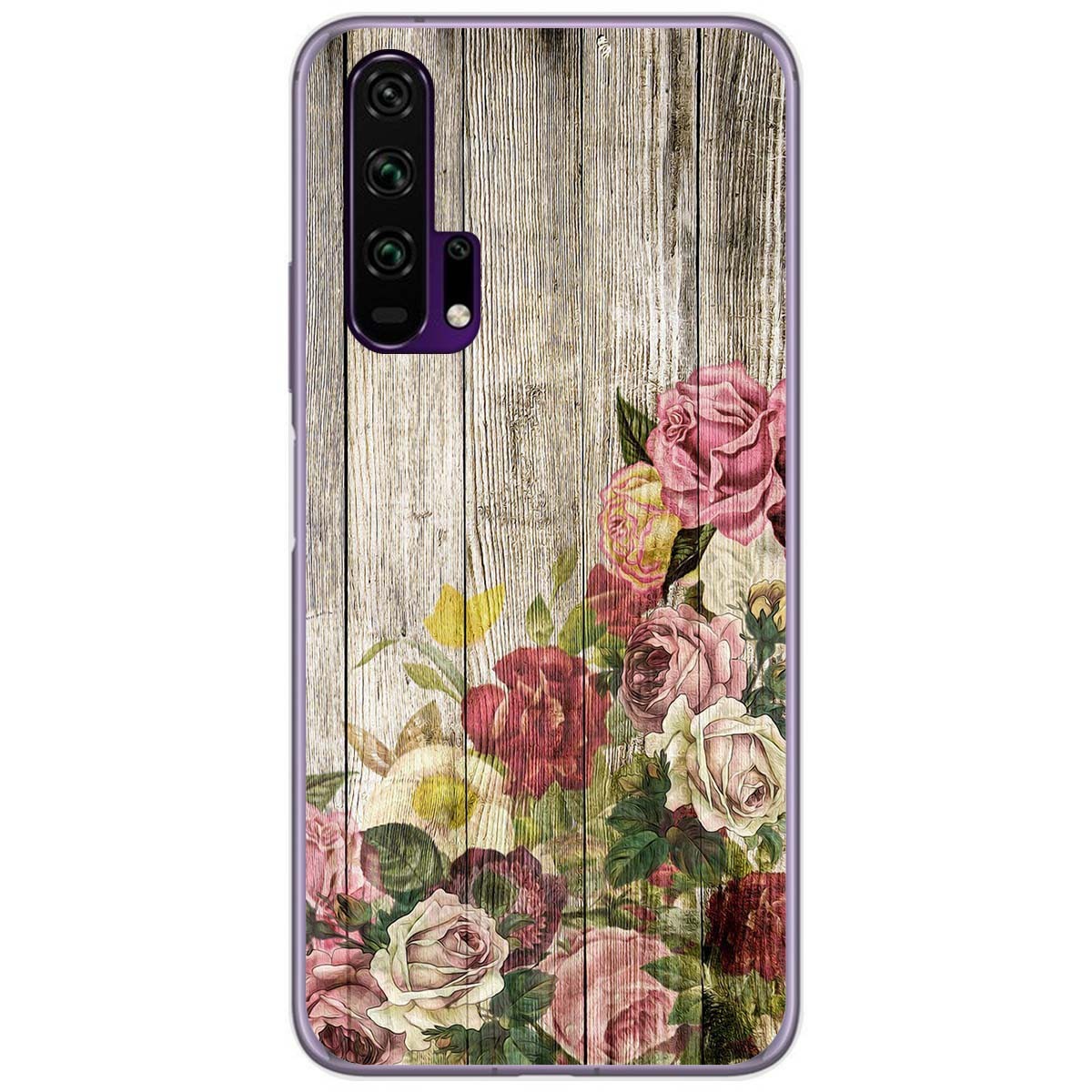 Funda Gel Tpu para Huawei Honor 20 Pro diseño Madera 08 Dibujos