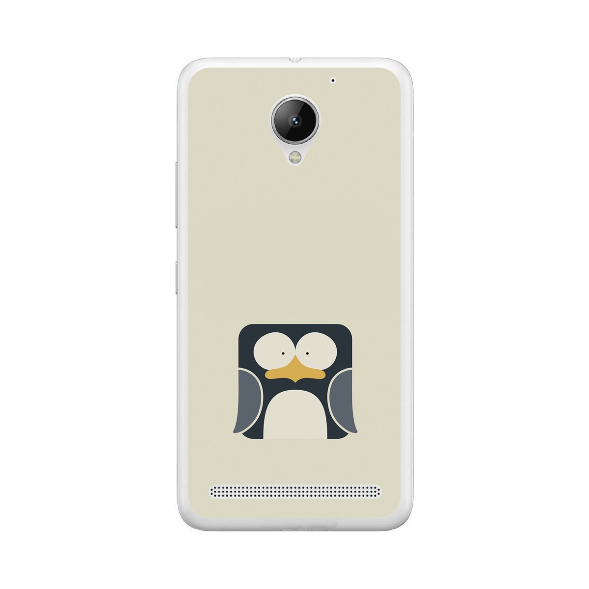 Funda Gel Tpu para Lenovo Moto C2 Diseño Pingüino Dibujos