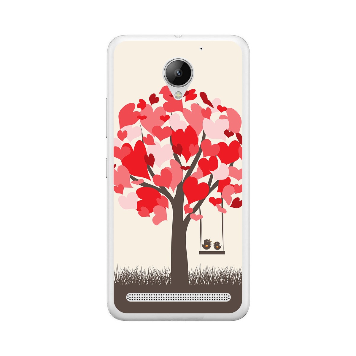 Funda Gel Tpu para Lenovo Moto C2 Diseño Pajaritos Dibujos