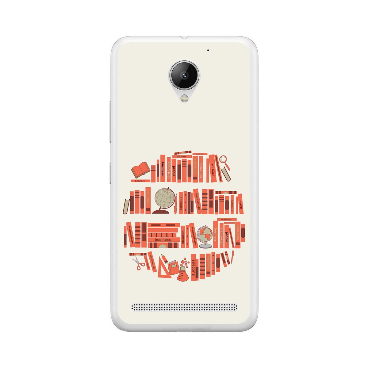 Funda Gel Tpu para Lenovo Moto C2 Diseño Mundo-Libro Dibujos