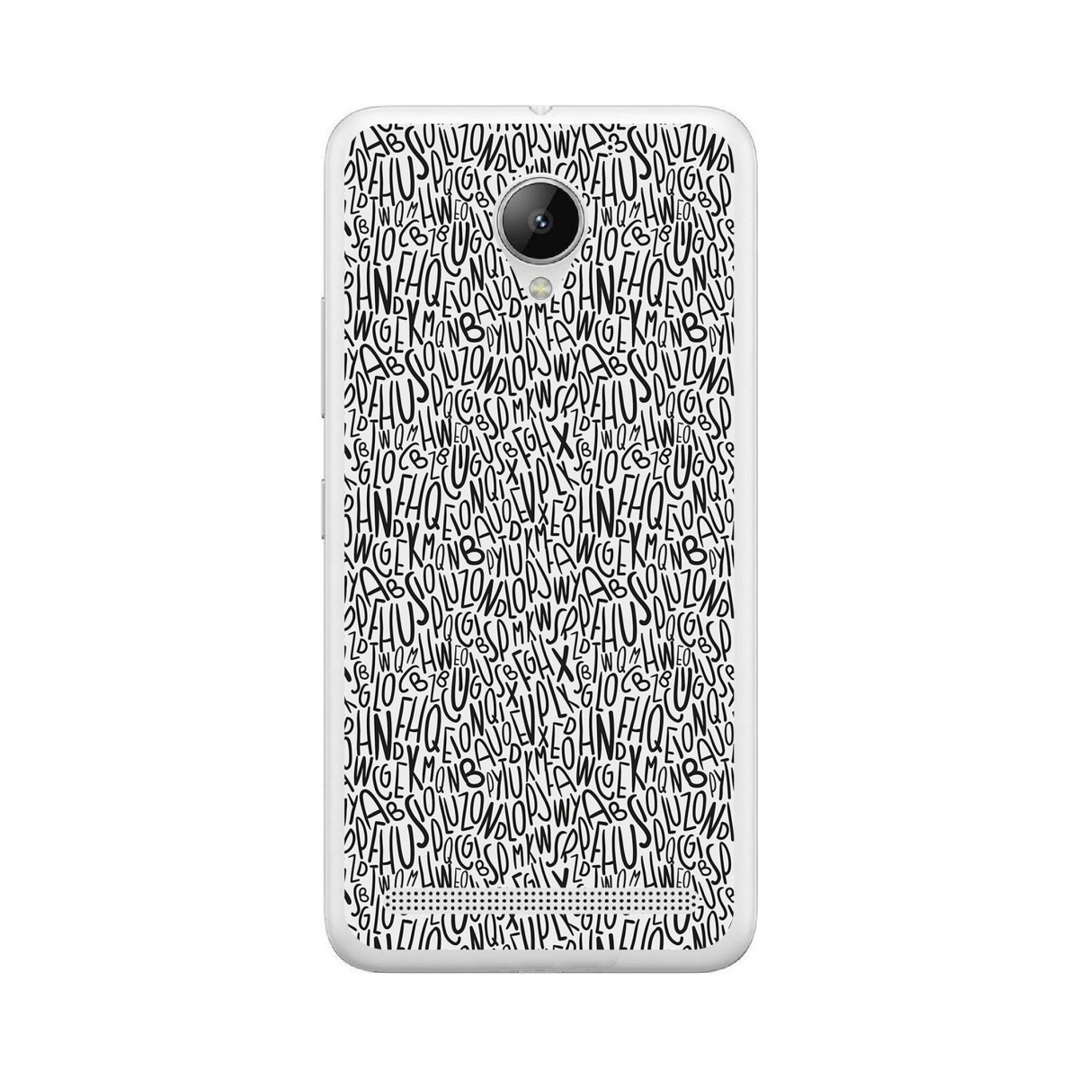 Funda Gel Tpu para Lenovo Moto C2 Diseño Letras Dibujos