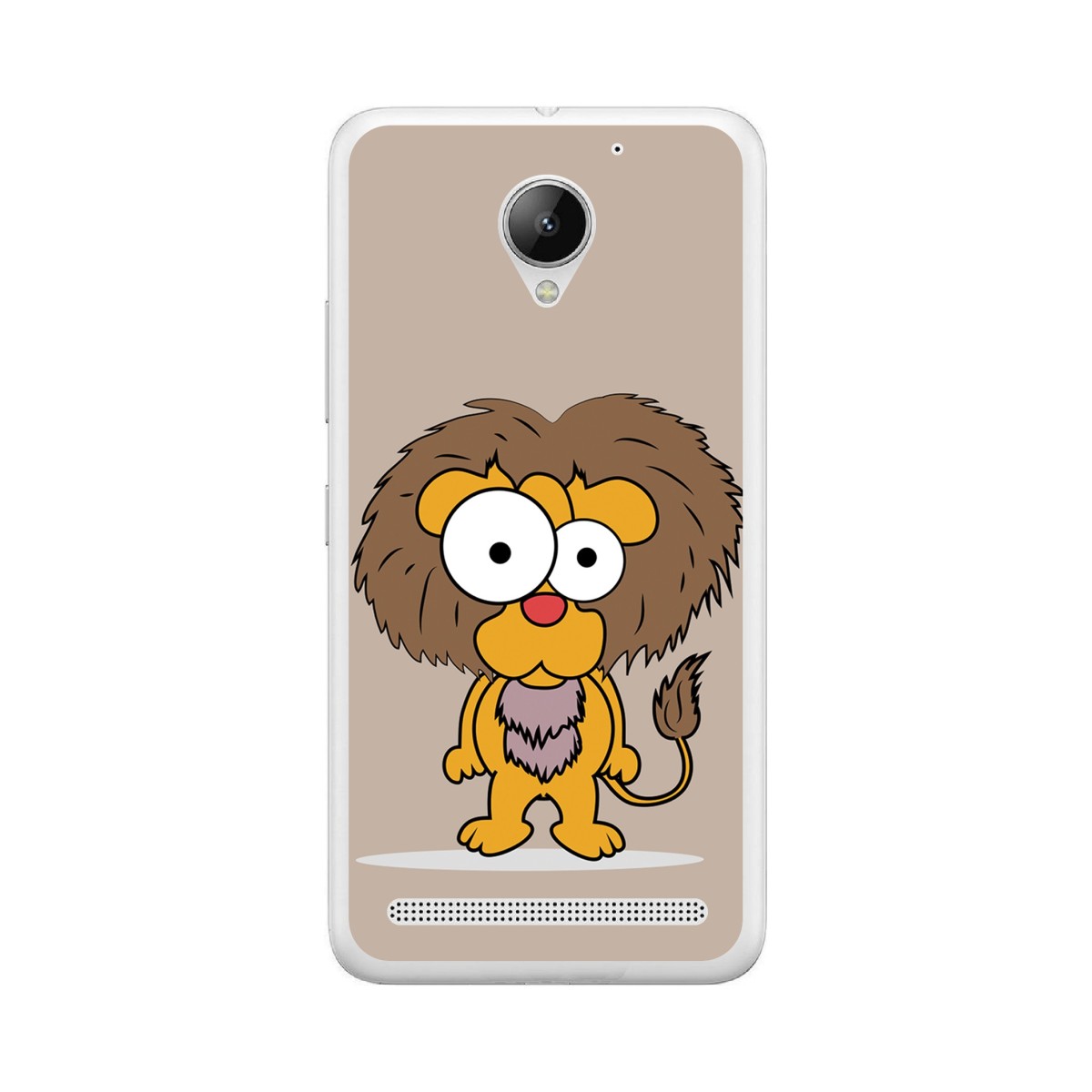 Funda Gel Tpu para Lenovo Moto C2 Diseño Leon Dibujos