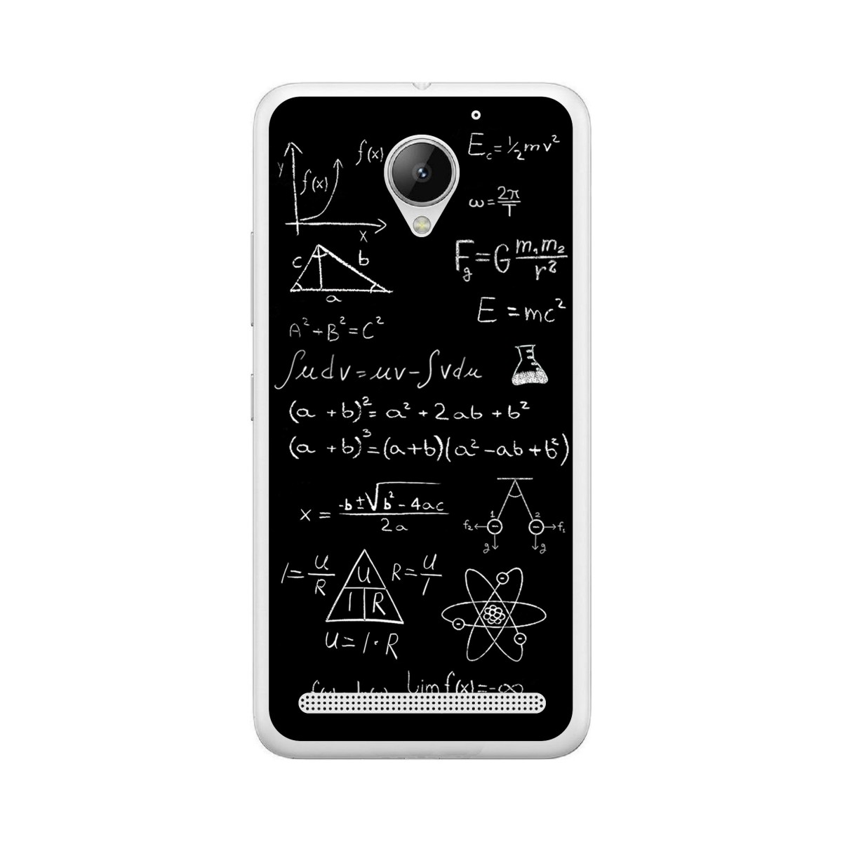 Funda Gel Tpu para Lenovo Moto C2 Diseño Formulas Dibujos