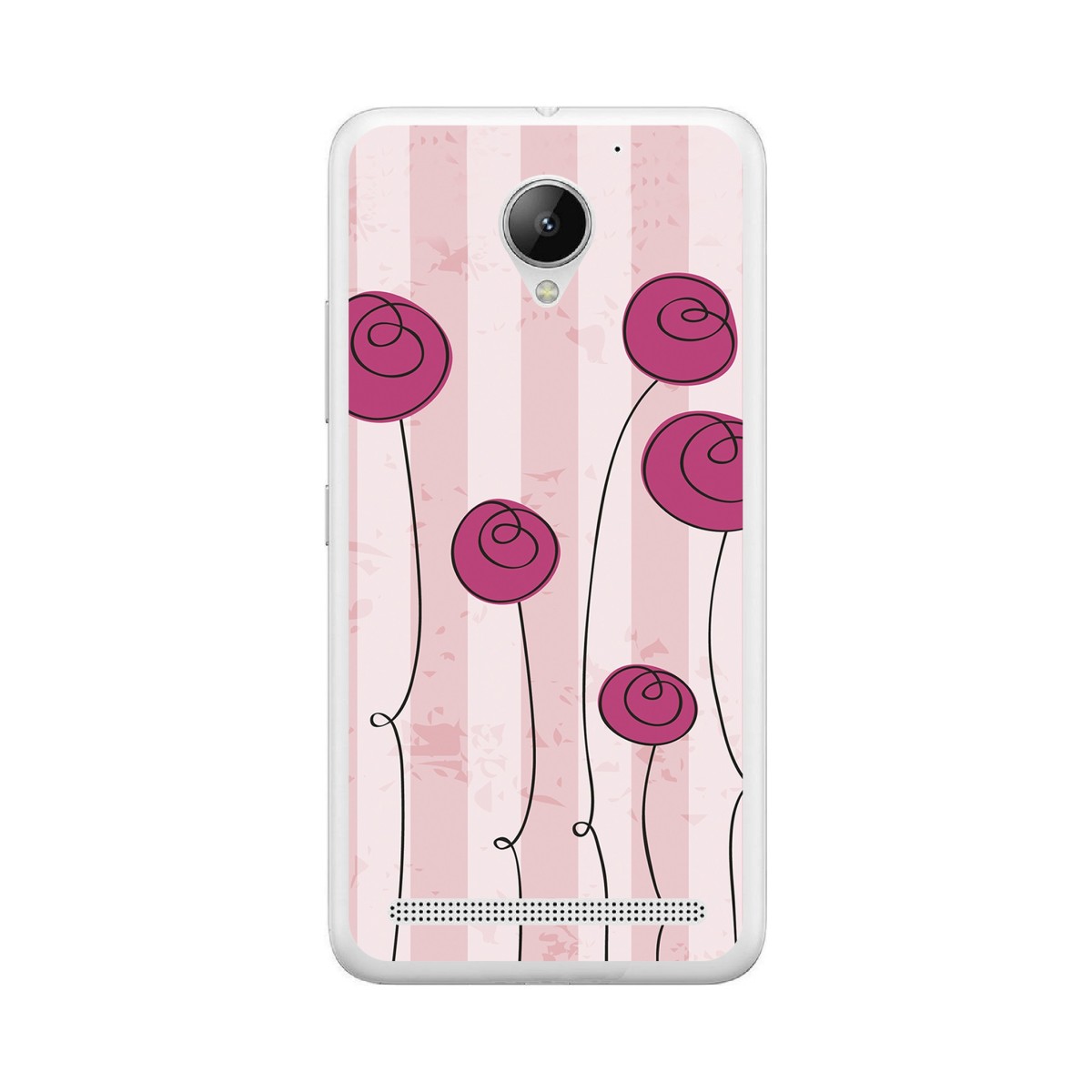 Funda Gel Tpu para Lenovo Moto C2 Diseño Flores Vintage Dibujos