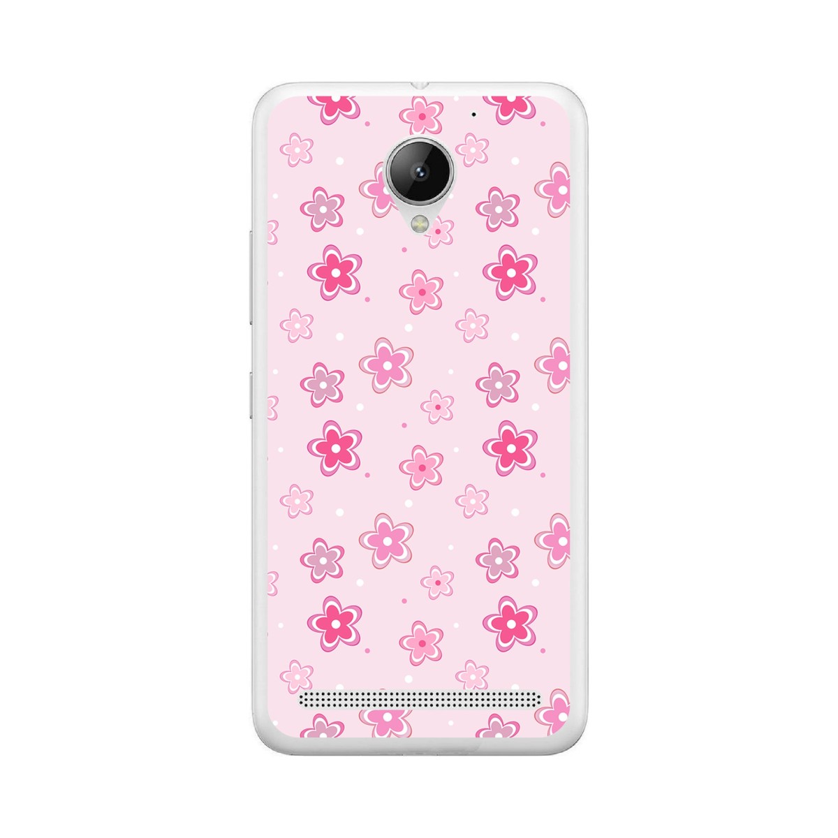 Funda Gel Tpu para Lenovo Moto C2 Diseño Flores Dibujos