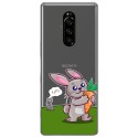 Funda Gel Transparente para Sony Xperia 1 diseño Conejo Dibujos