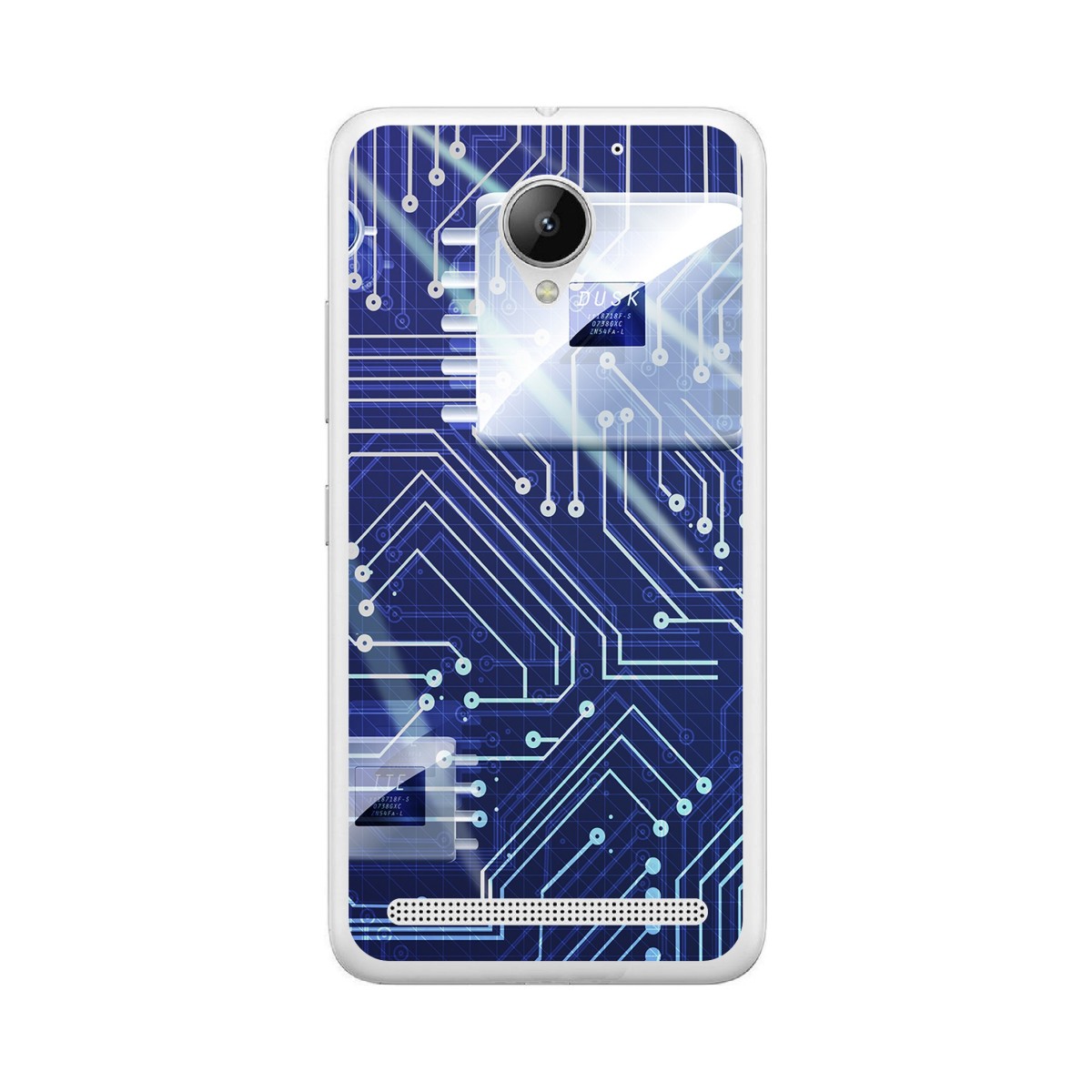 Funda Gel Tpu para Lenovo Moto C2 Diseño Circuito Dibujos