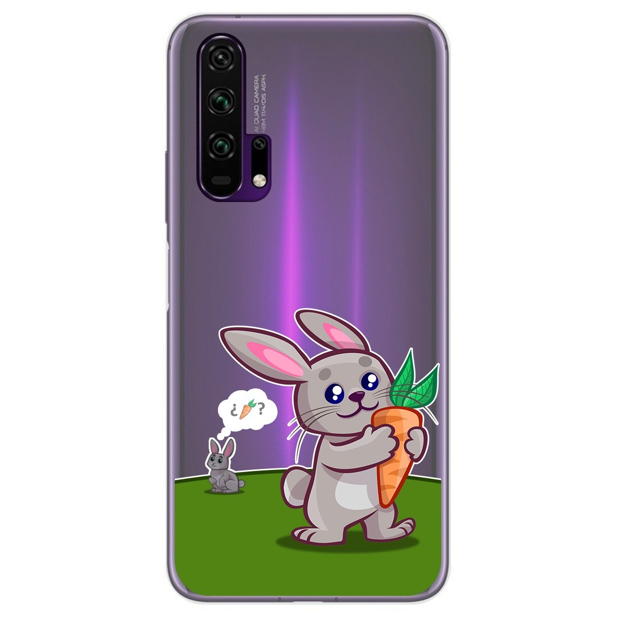 Funda Gel Transparente para Huawei Honor 20 Pro diseño Conejo Dibujos