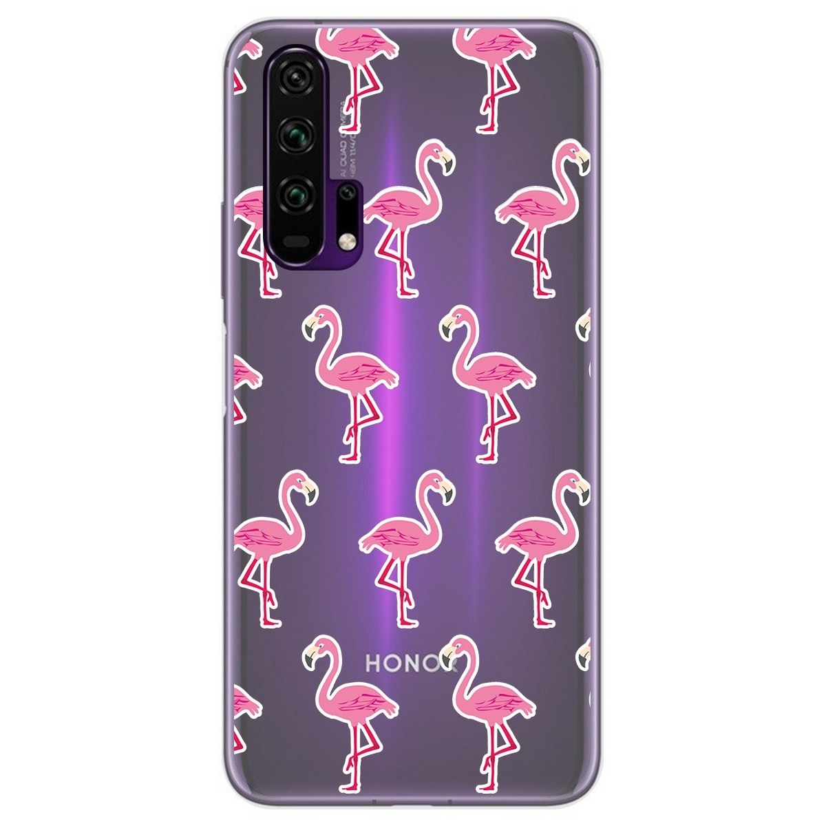 Funda Gel Transparente para Huawei Honor 20 Pro diseño Flamenco Dibujos