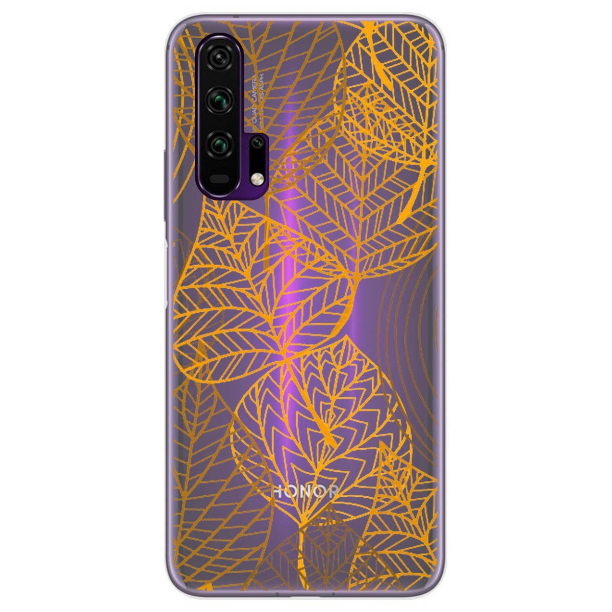 Funda Gel Transparente para Huawei Honor 20 Pro diseño Hojas Dibujos