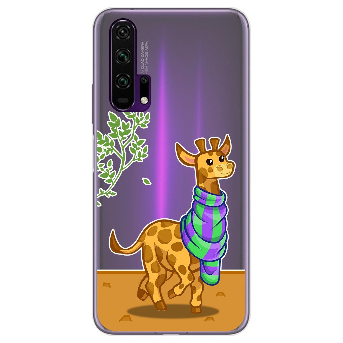 Funda Gel Transparente para Huawei Honor 20 Pro diseño Jirafa Dibujos
