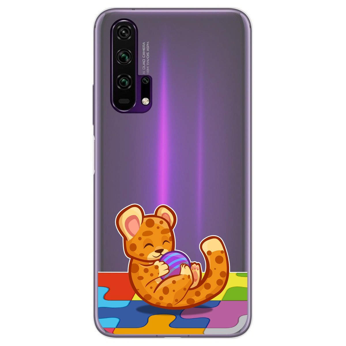 Funda Gel Transparente para Huawei Honor 20 Pro diseño Leopardo Dibujos