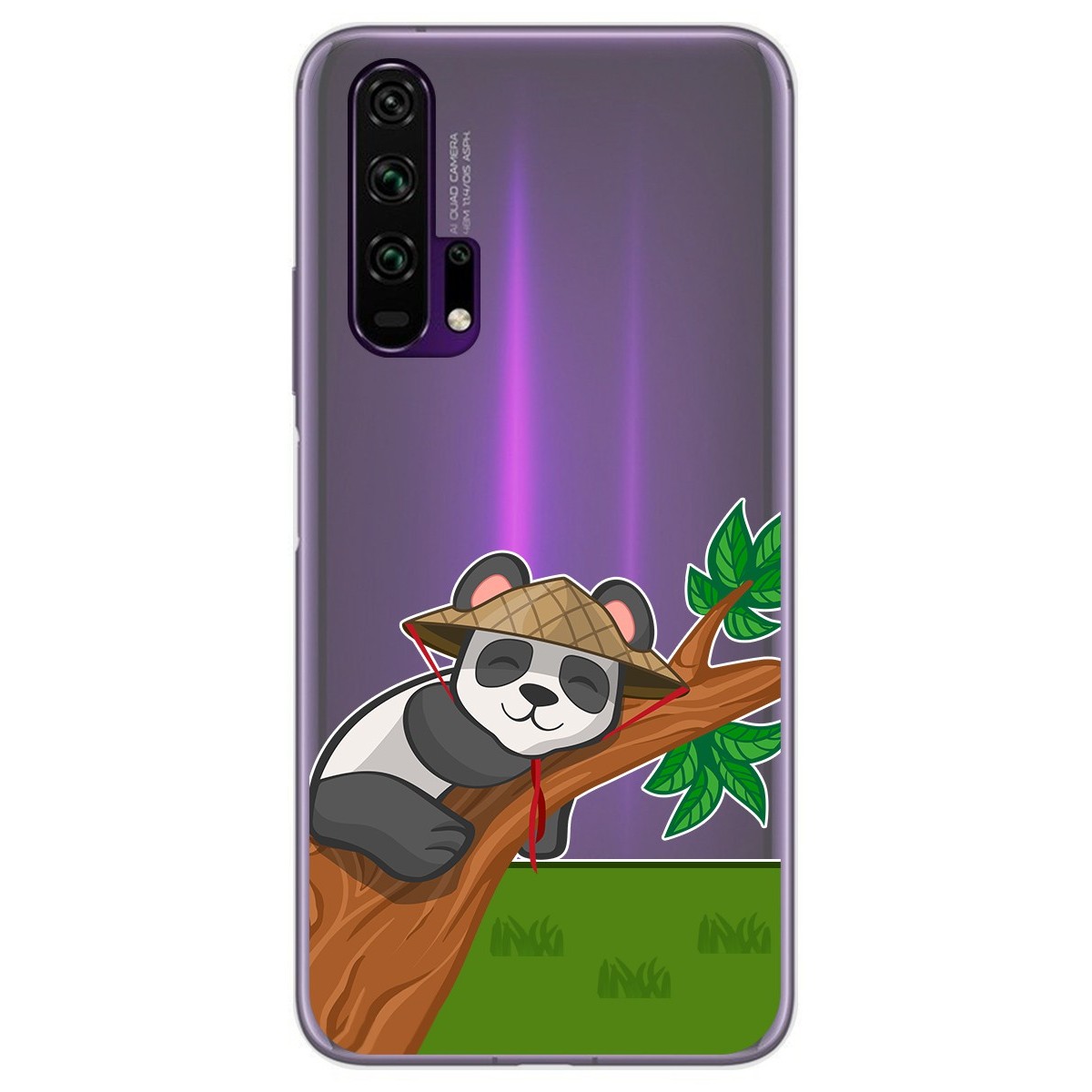 Funda Gel Transparente para Huawei Honor 20 Pro diseño Panda Dibujos