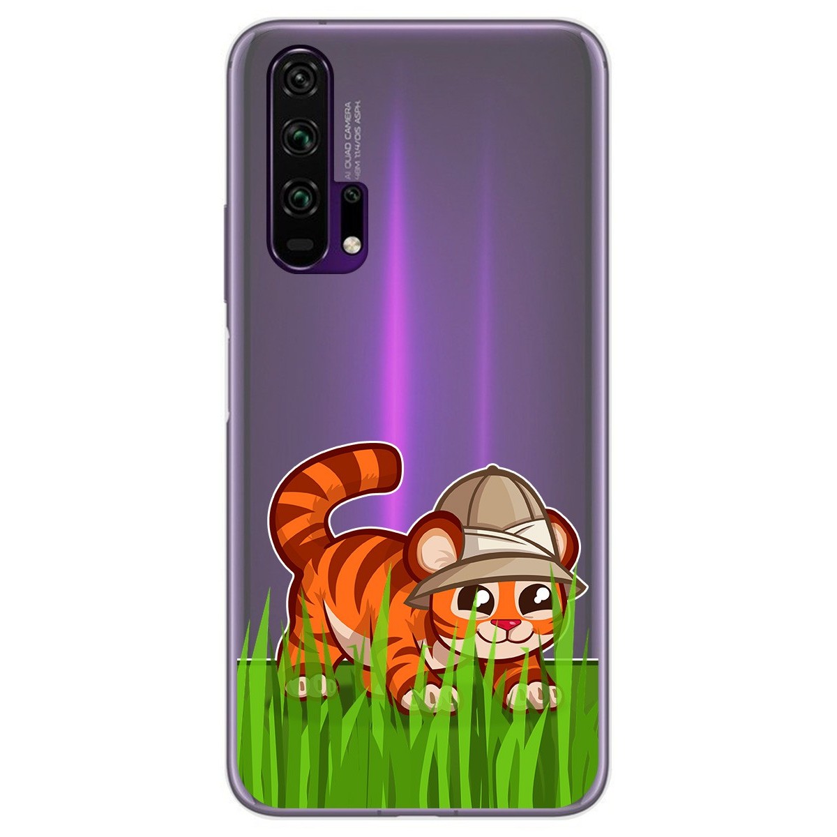 Funda Gel Transparente para Huawei Honor 20 Pro diseño Tigre Dibujos