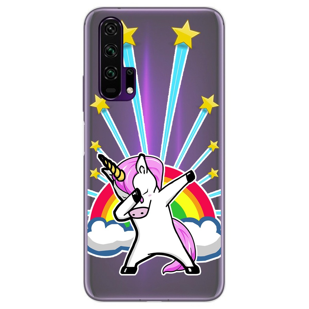 Funda Gel Transparente para Huawei Honor 20 Pro diseño Unicornio Dibujos
