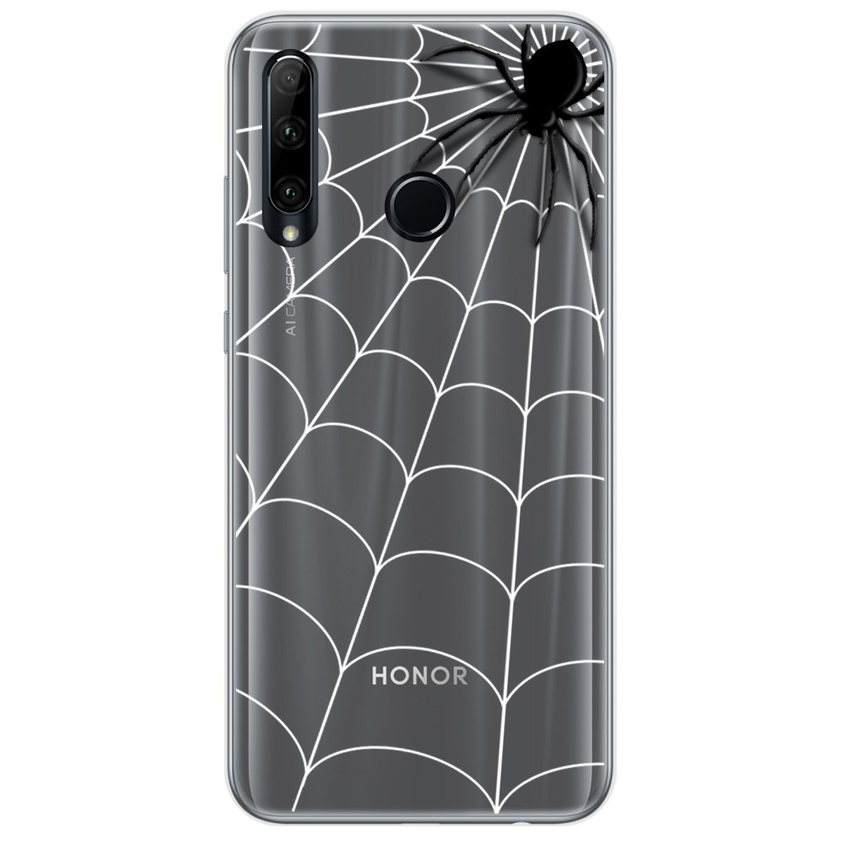 Funda Gel Transparente para Huawei Honor 20 Lite diseño Araña Dibujos