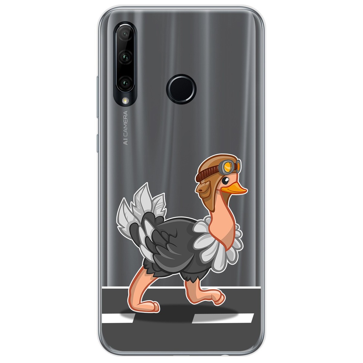 Funda Gel Transparente para Huawei Honor 20 Lite diseño Avestruz Dibujos