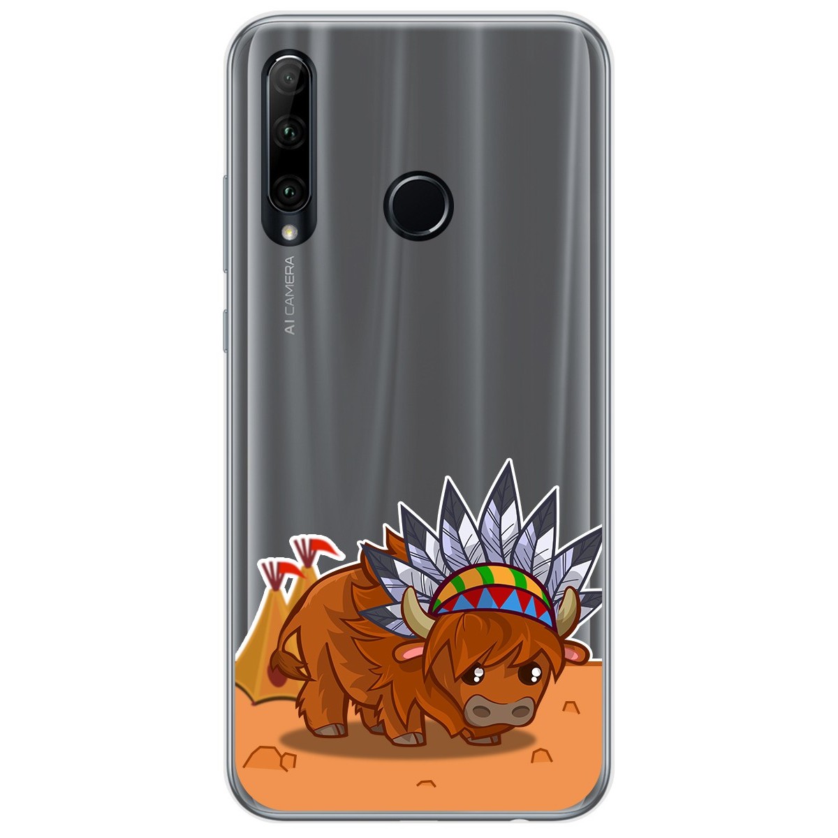 Funda Gel Transparente para Huawei Honor 20 Lite diseño Bufalo Dibujos