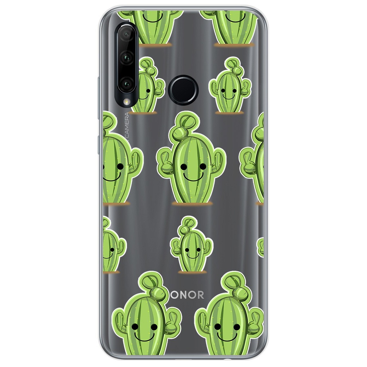 Funda Gel Transparente para Huawei Honor 20 Lite diseño Cactus Dibujos