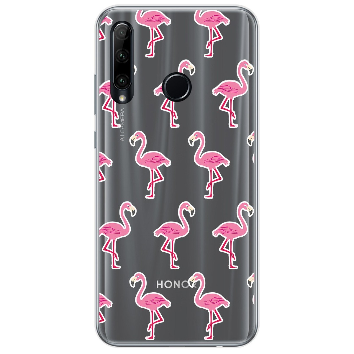 Funda Gel Transparente para Huawei Honor 20 Lite diseño Flamenco Dibujos