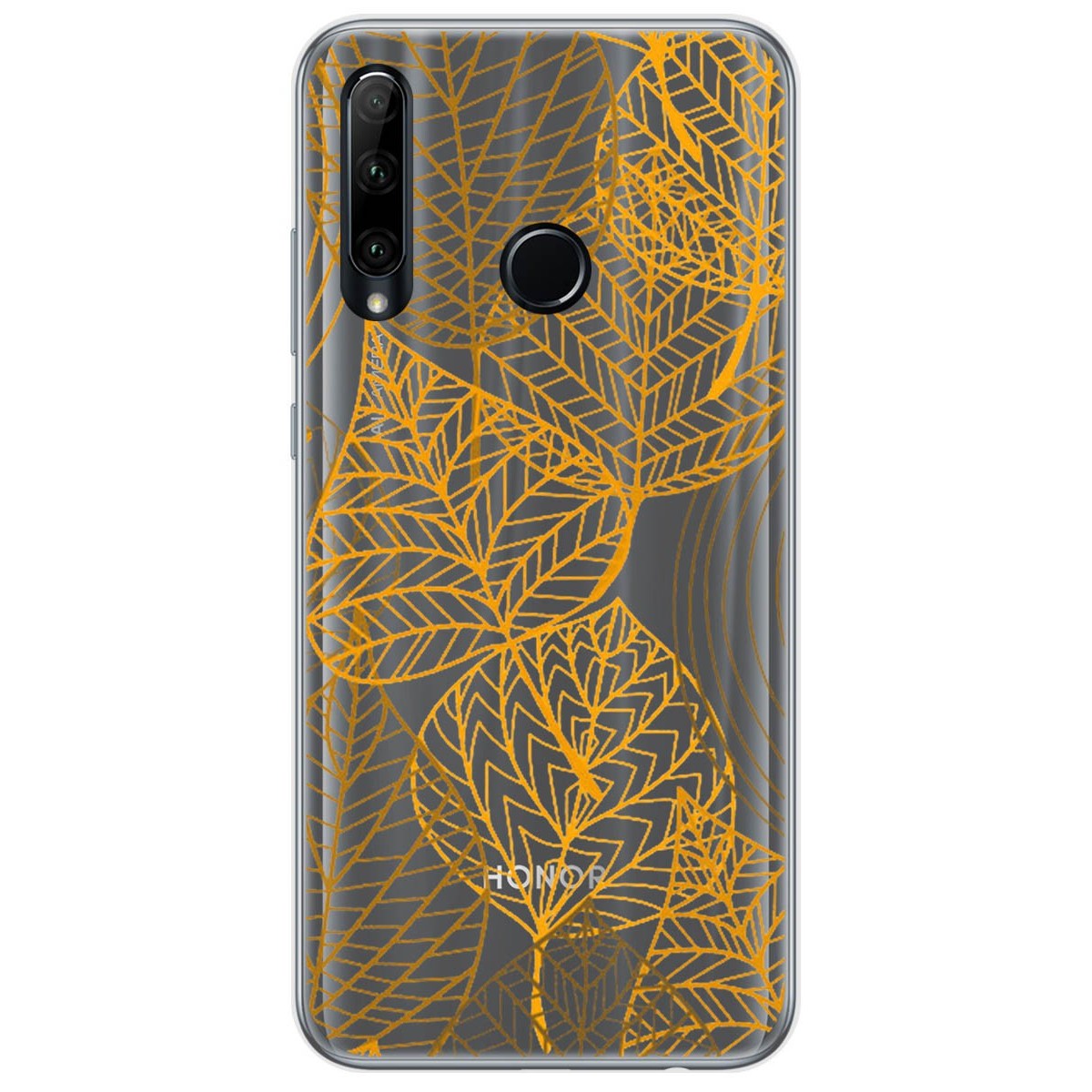 Funda Gel Transparente para Huawei Honor 20 Lite diseño Hojas Dibujos